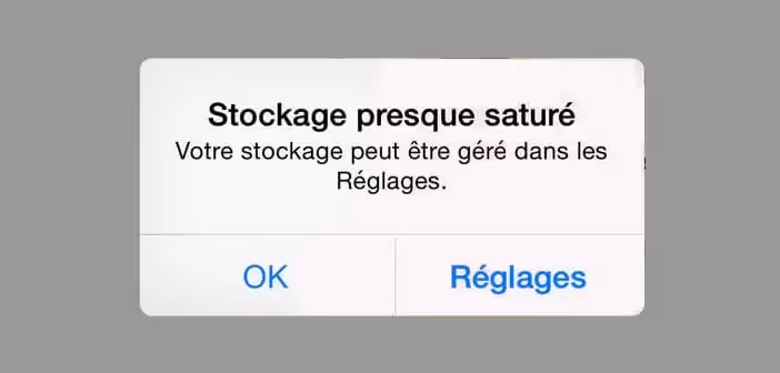 Message stockage saturé