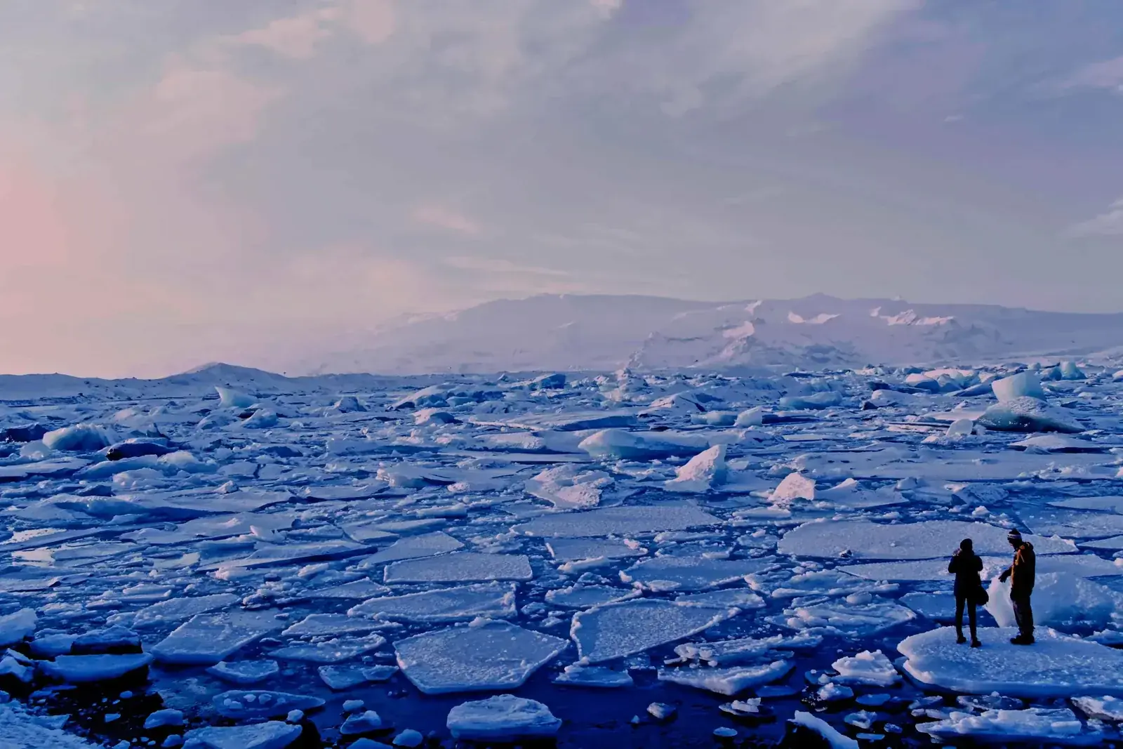 Fonte des glaces due au réchauffement climatique